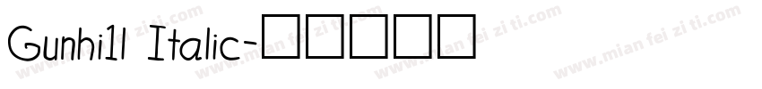 Gunhi1l Italic字体转换